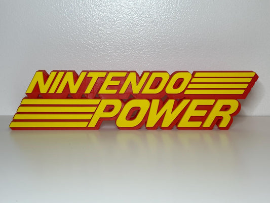 Nintendo Power 3D Printed Retro Logo Display Sign