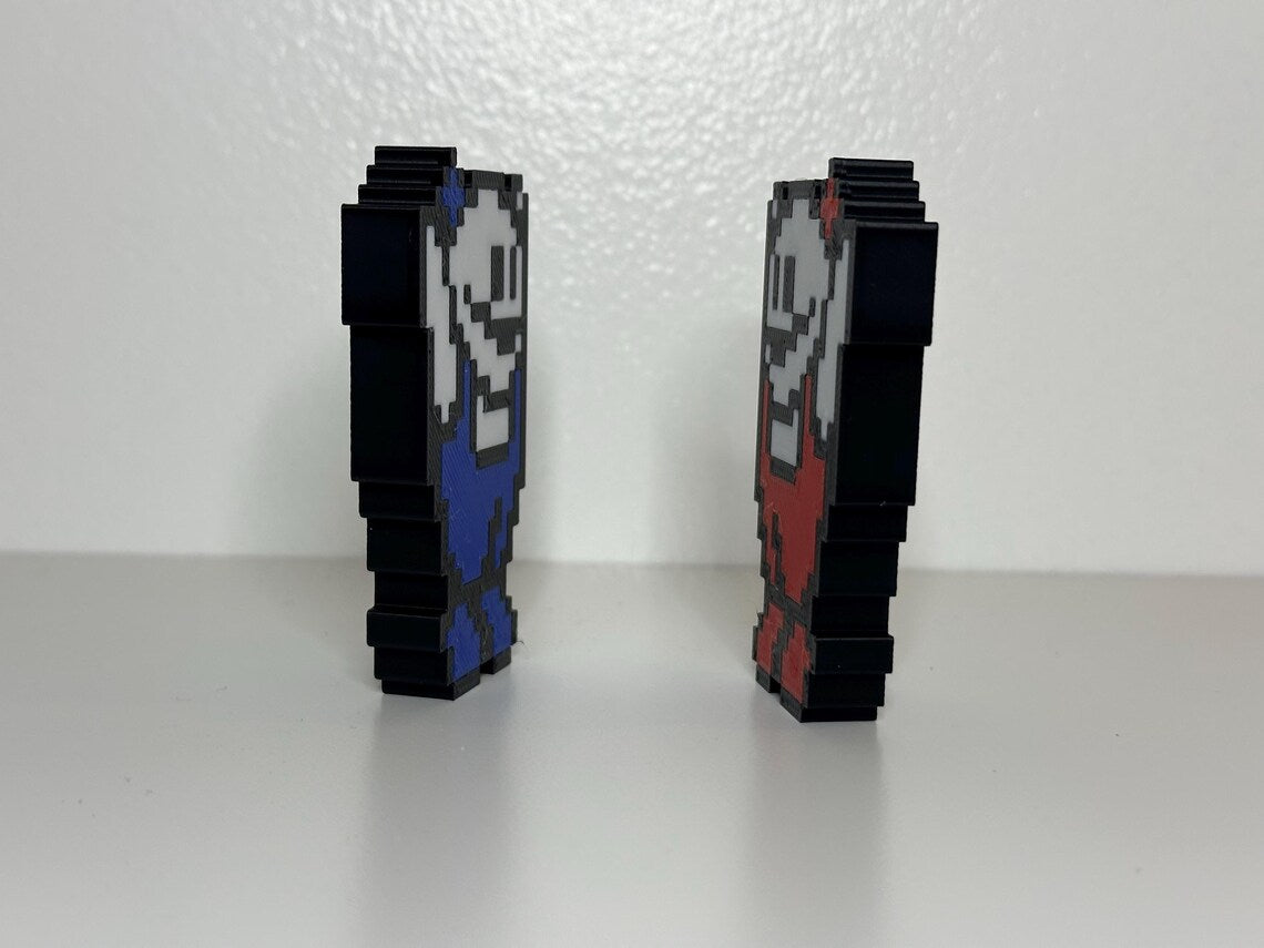 Snow Brothers Nick & Tom 3D Printed Pixel Sprites