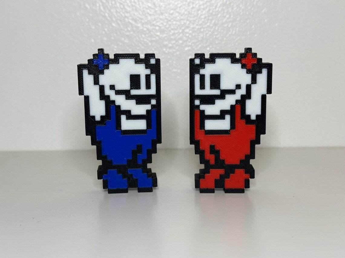 Snow Brothers Nick & Tom 3D Printed Pixel Sprites